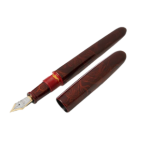 Nakaya Makie Fountain Pen, Aka-Tamenuri, Portable, Ebonite